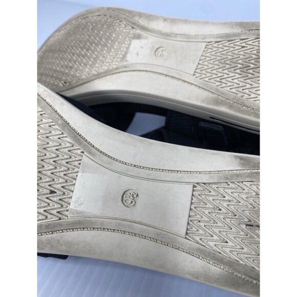 Eileen Fisher Knit-St Stretch Black Open Toe Platform Sandals Women’s Sz 9.5 - Picture 9 of 10